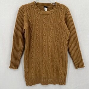 J Crew Cable‎ Knit Sweater Size Small Brown Womens